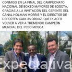 Y como decía Julio Arrastría Bricca «La experiencia no se improvisa». por Señal Colombia RTVC, estarán transmitiendo boxeo como narrador Edwin Tuirán Ruíz y de comentarista el excampeon mundial Fidel Bassa